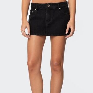 Spencer Low Rise Denim Micro Skirt